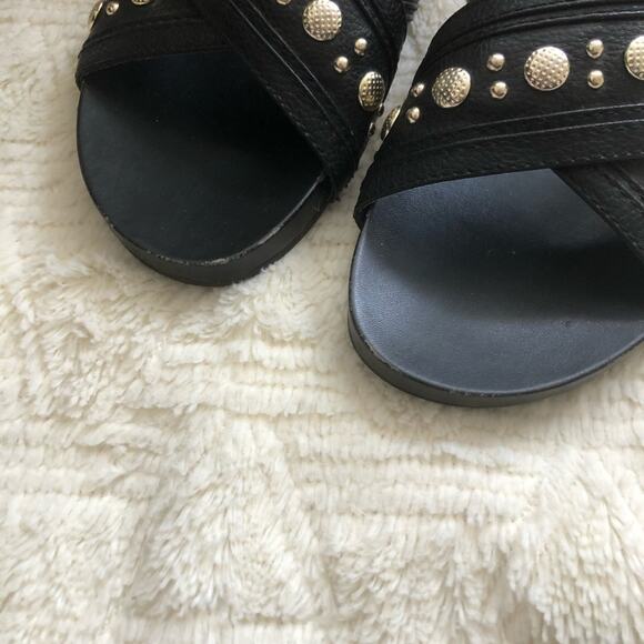 Rebecca Minkoff Tori Black Studded Slide Sandals - Picture 6 of 9